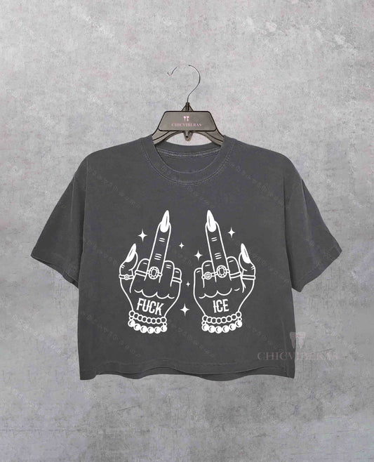 F*ck ICE  Social Justice Crop Shirt