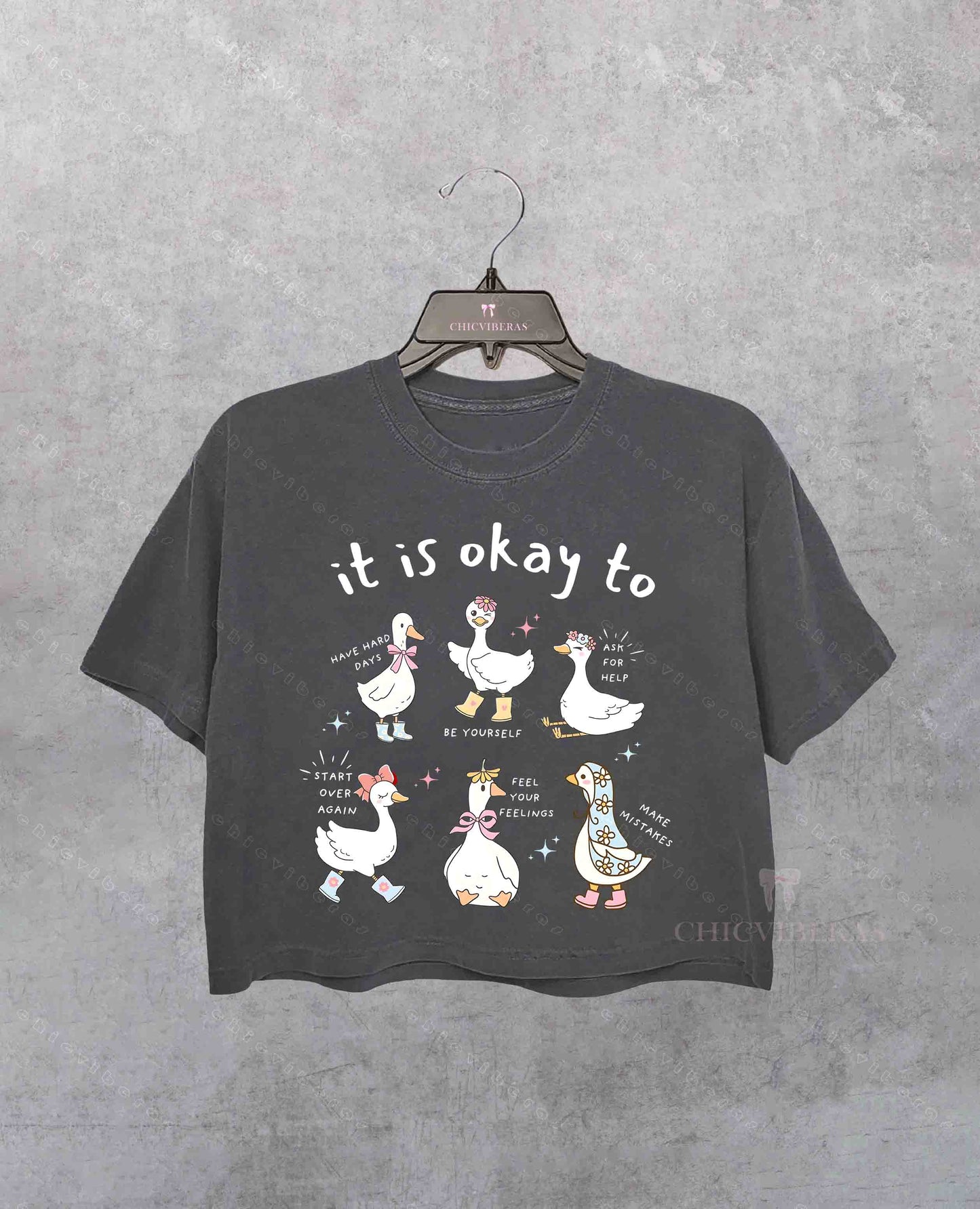 Cute Goose Motivational Crop Shirt