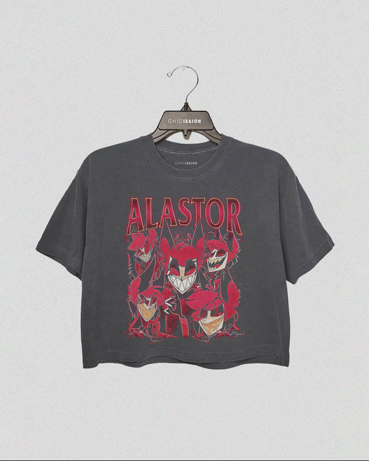 Limited Alastor Hazbin Hotel Vintage Baby Tee