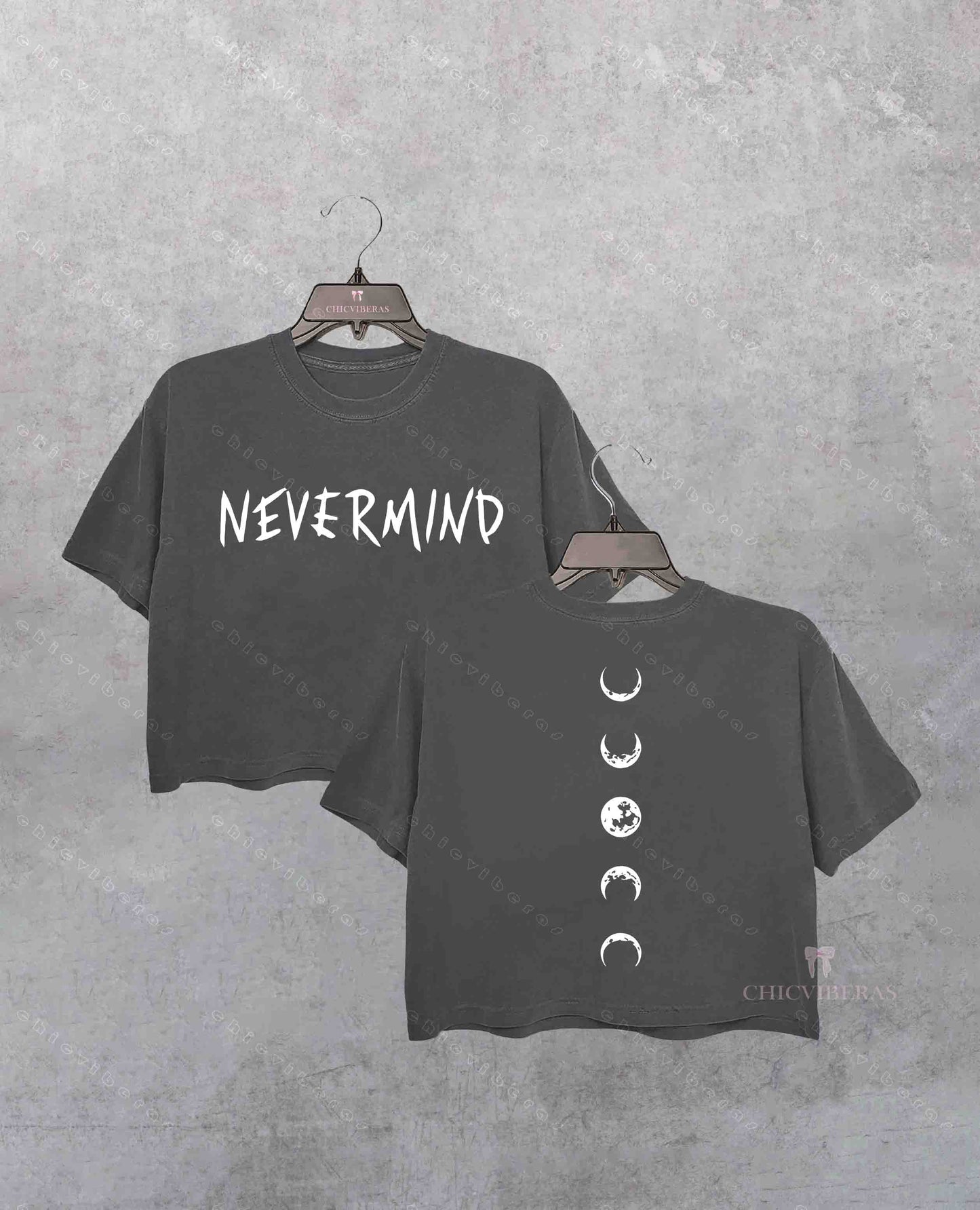Nevermind Moon Phase Kpop Crop Shirt