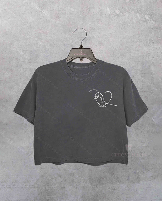 Love Yourself Heart K-pop Fan Crop Shirt
