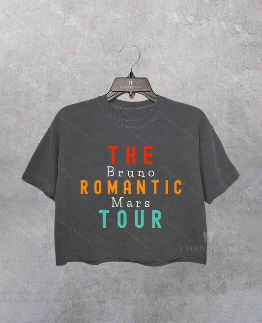 Bruno Mars Retro Text Crop Shirt