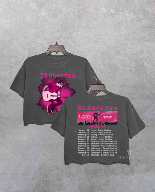 Ed Sheeran Loop Tour Concert Crop Shirt