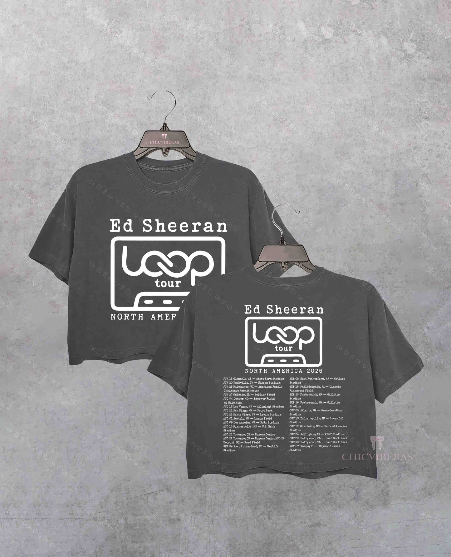 Ed Sheeran Loop Tour 2026 Concert Crop Shirt