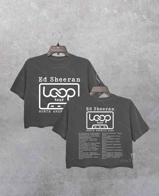 Ed Sheeran Loop Tour 2026 Concert Crop Shirt