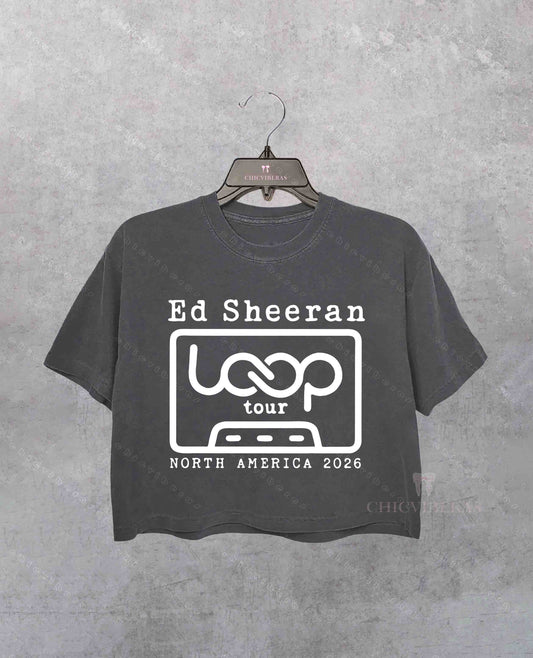 Ed Sheeran Loop Tour Concert Crop Shirt