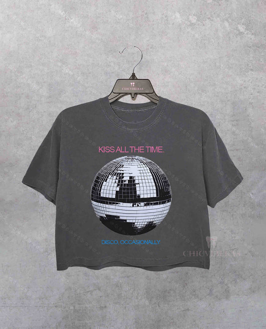 Kiss all the time Disco Occasionally Harry Styles Crop Shirt
