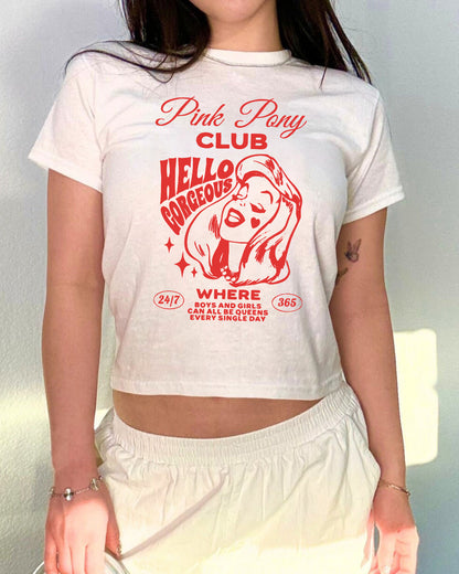 Pink Pony Club Baby Tee