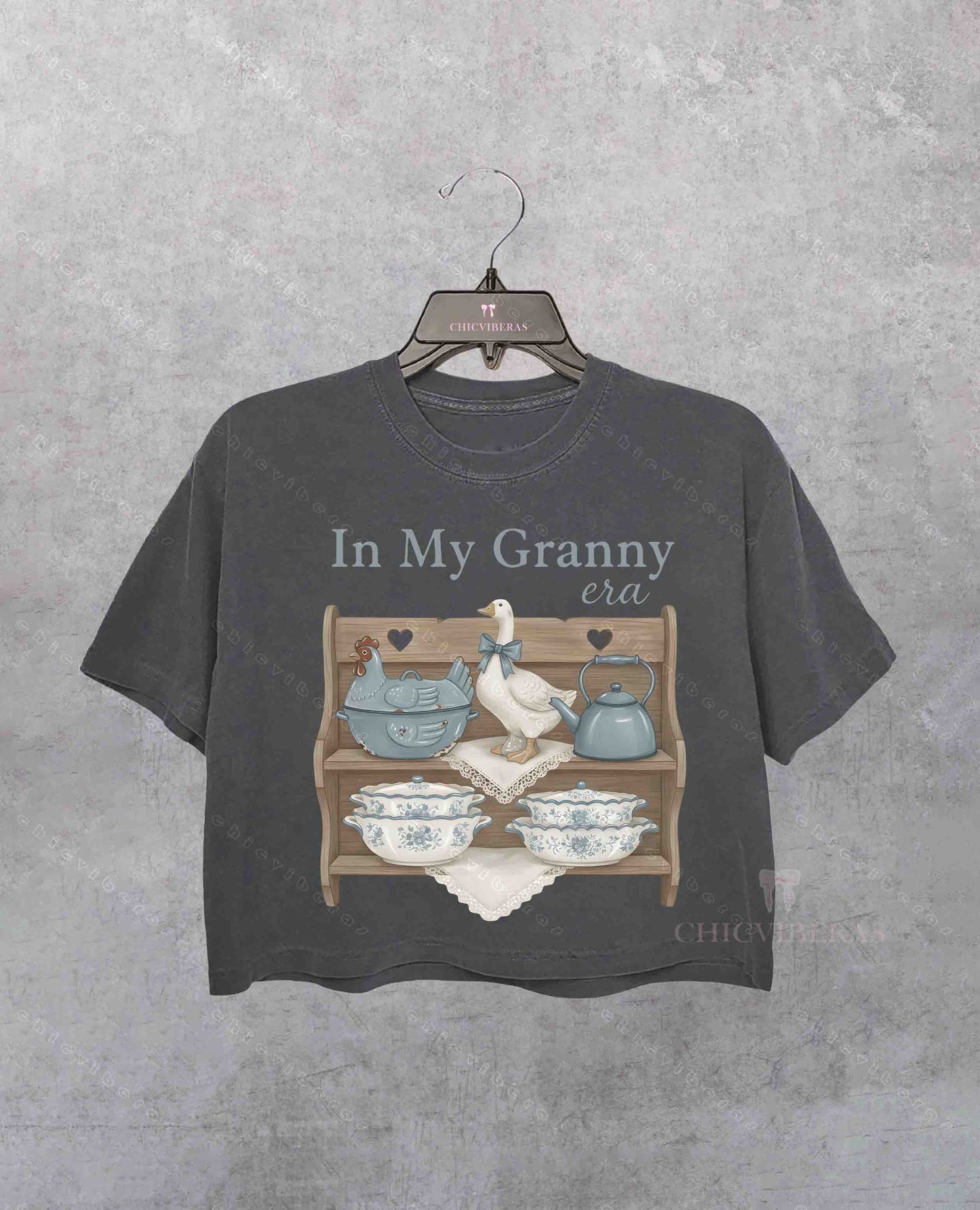 In My Granny Era Crop Shirt