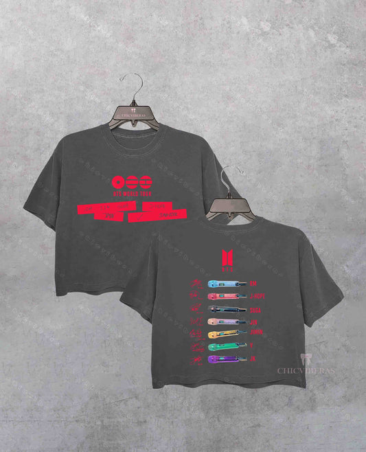 BTS World Tour 2026 2 Side Crop Shirt