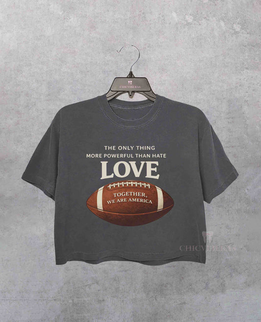 Bunny The Only Thing More Powerful Than Hate Is Love Crop Shirt