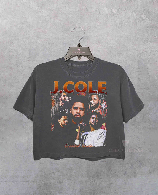 J Cole Vintage Rap Crop Shirt