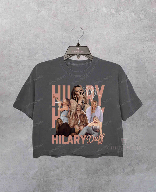 Hilary Duff Shirt Lucky Me Tour Crop Shirt