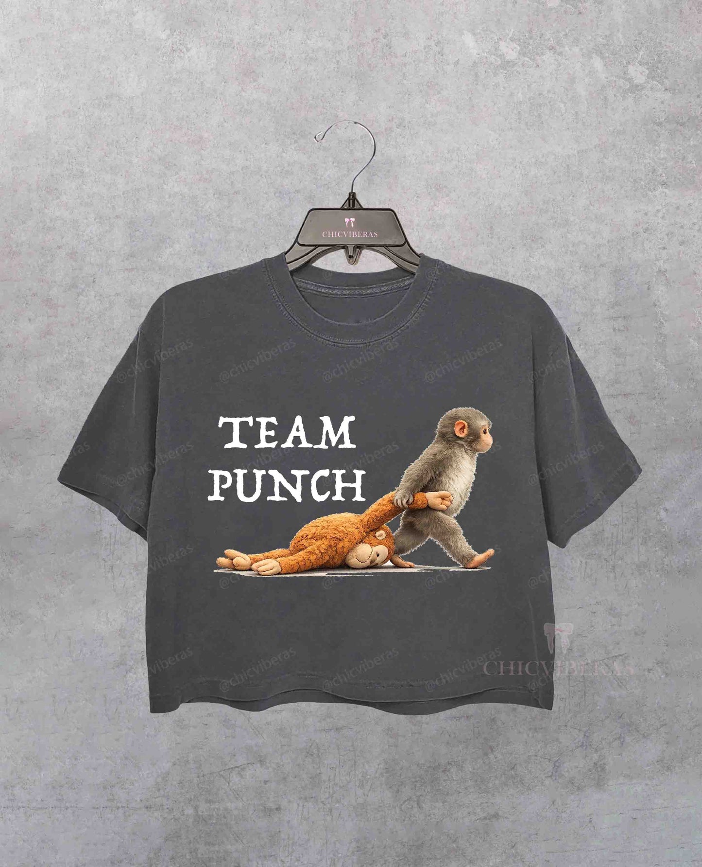 Team Punch Baby Monkey Punch Crop Shirt