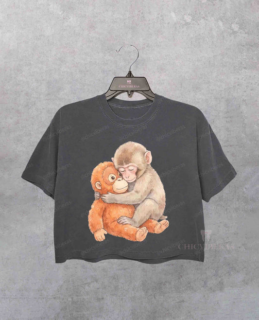 Monkey Punch Baby Monkey Crop Shirt