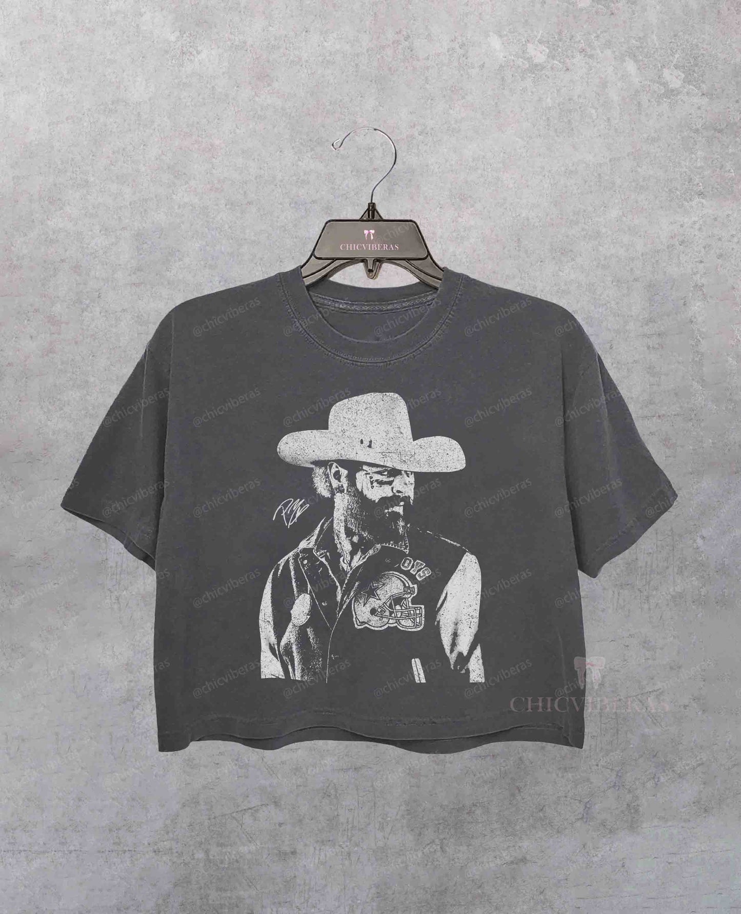 Post Malone Cowboy Vintage Crop Shirt