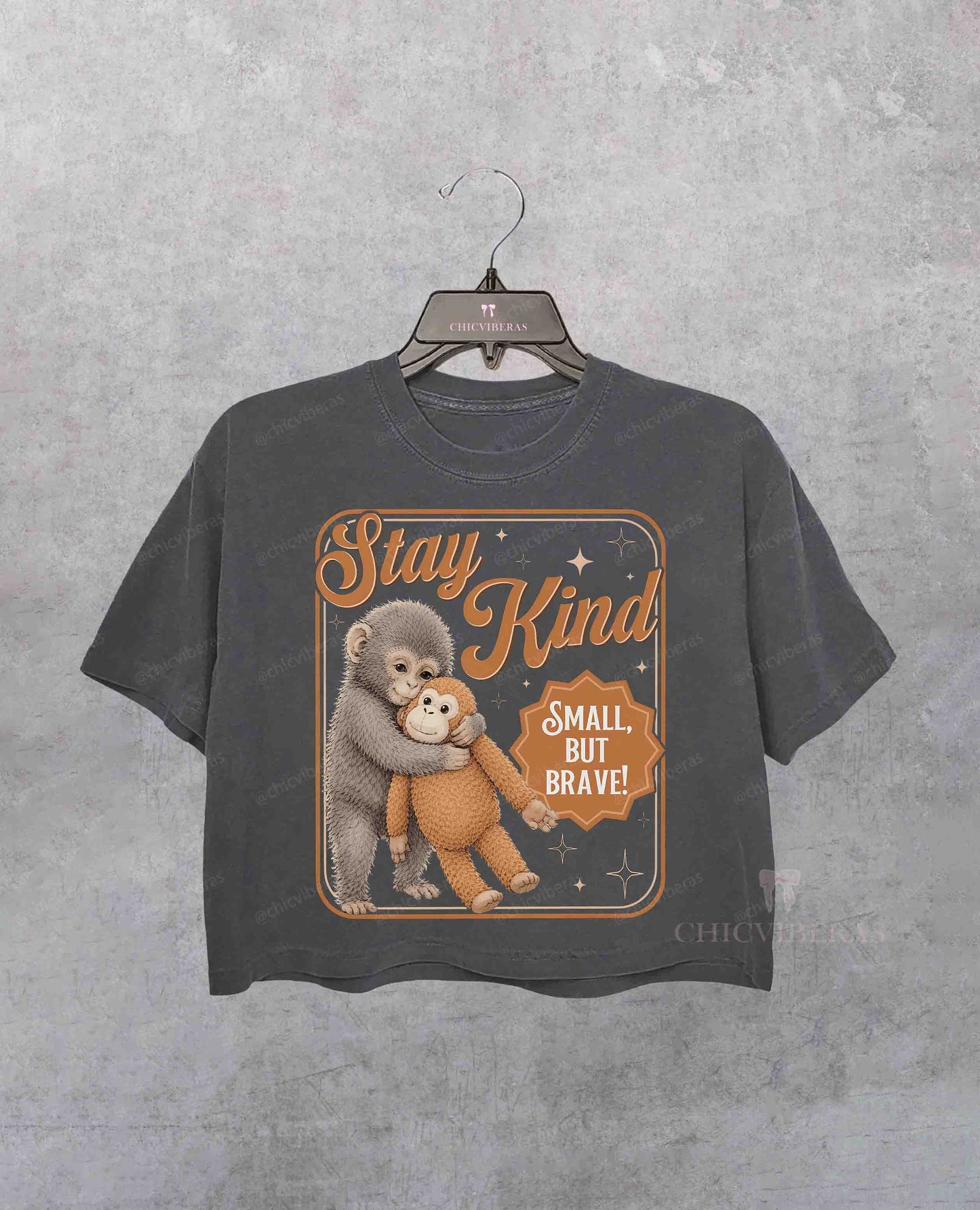 Be Kind Viral Punch Monkey Crop Shirt