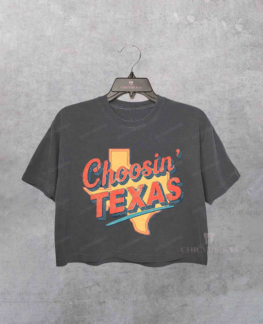 Ella Choosin' Texas Crop Shirt