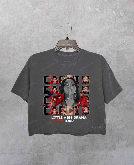 Cardi B 'Am I the Drama Tour 2026 Crop Shirt