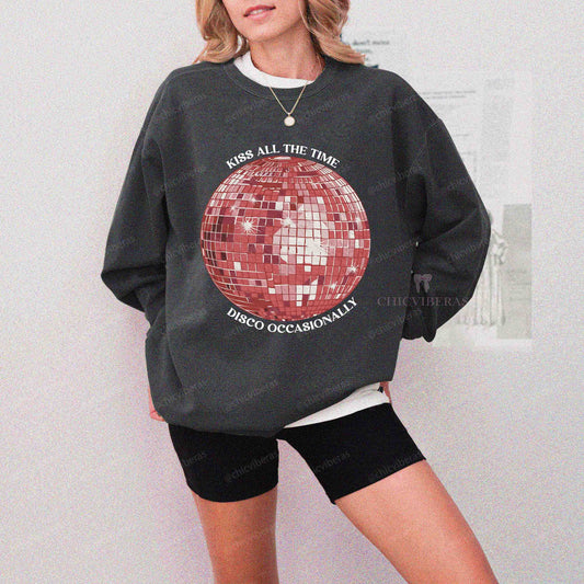 Harry Kiss All The Time Disco Ball Crewneck