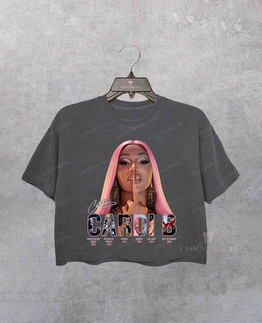 Cardi B Drama Tour Crop Shirt