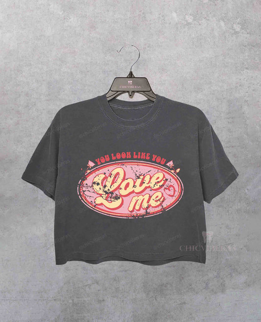 You Look Like You Love Me Ella Langley Crop Shirt