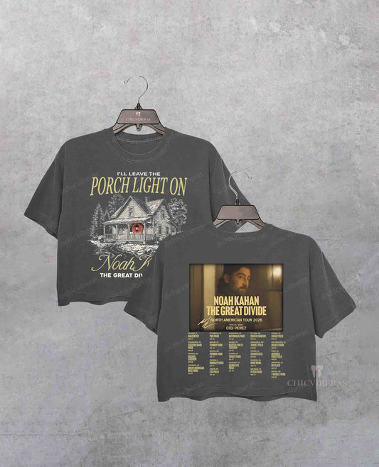Noah Kahan I'll Leave The Porch Light on Crop Shirt