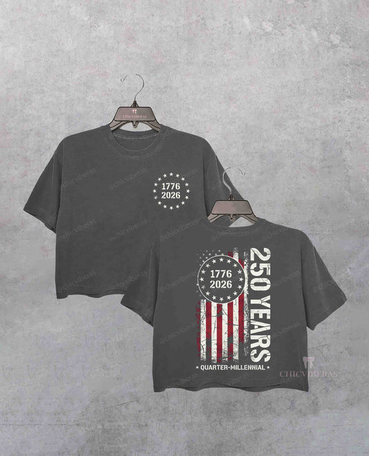 America 250th Anniversary Crop Shirt