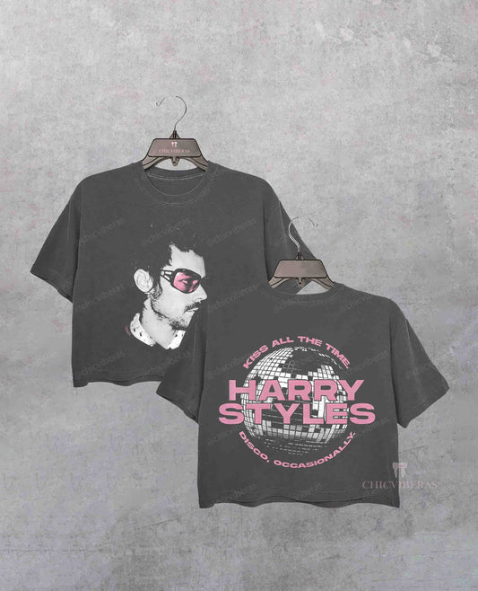 Kiss All The Time HS4 Disco Occasionally Fan Crop Shirt
