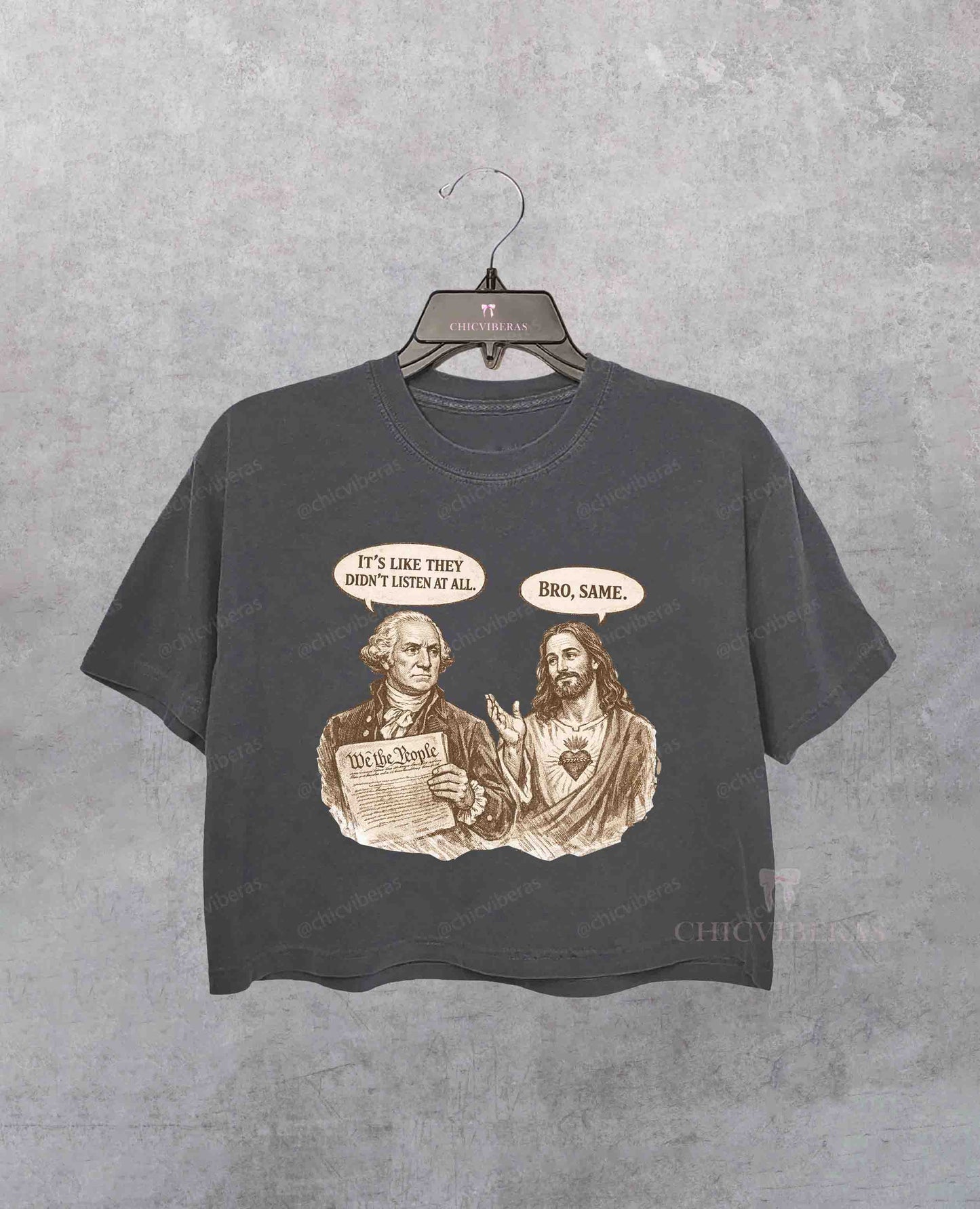 Washington And Jesus 250th Anniversary Crop Shirt