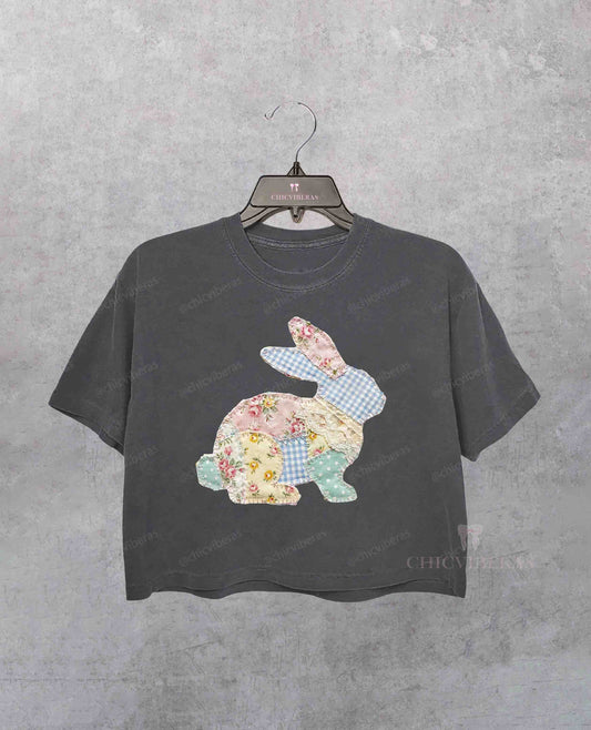 Easter Grandmacore Crop Shirt