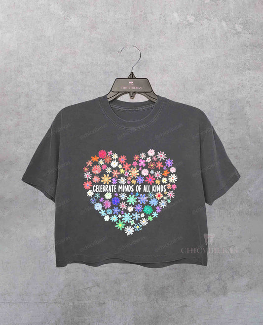Celebrate Minds of All Kinds Neurodiversity Crop Shirt