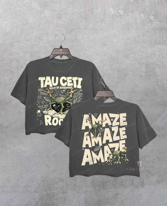 Rocky Tau Ceti Home of Astrophage Hail Mary Book Crop Shirt
