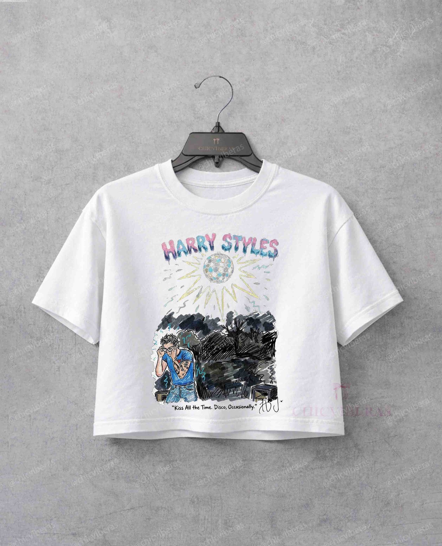 Harry Kiss All The Time Disco Occasionally Crop Shirt