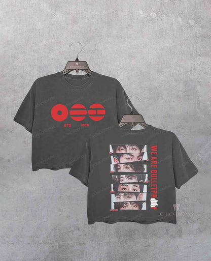 Limited BTS Kpop Tour Crop Shirt
