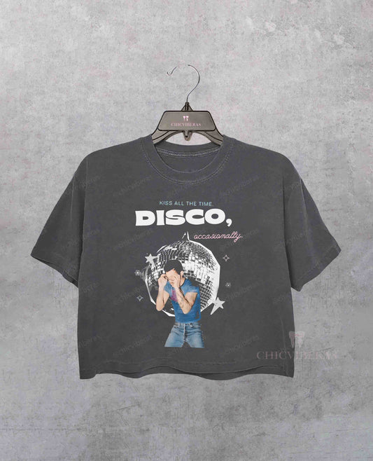 HS4 All The Time Disco Occasionally Crop Shirt