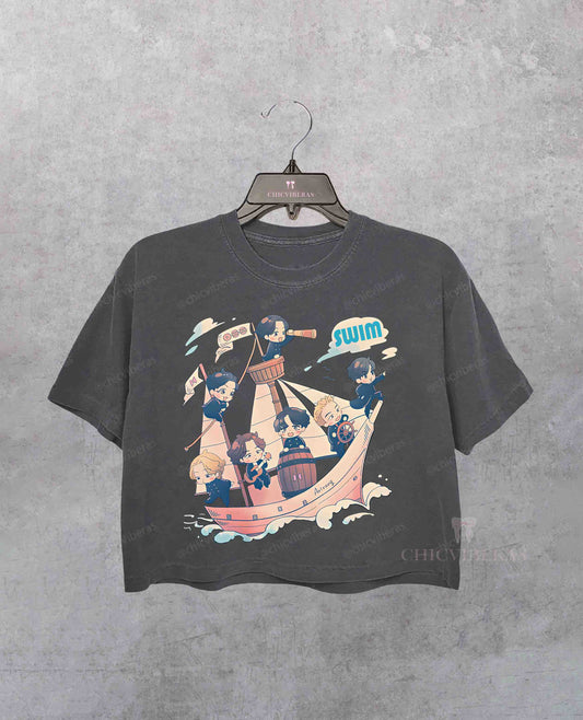 BTS Arirang World Tour Swim Track Crop Shirt