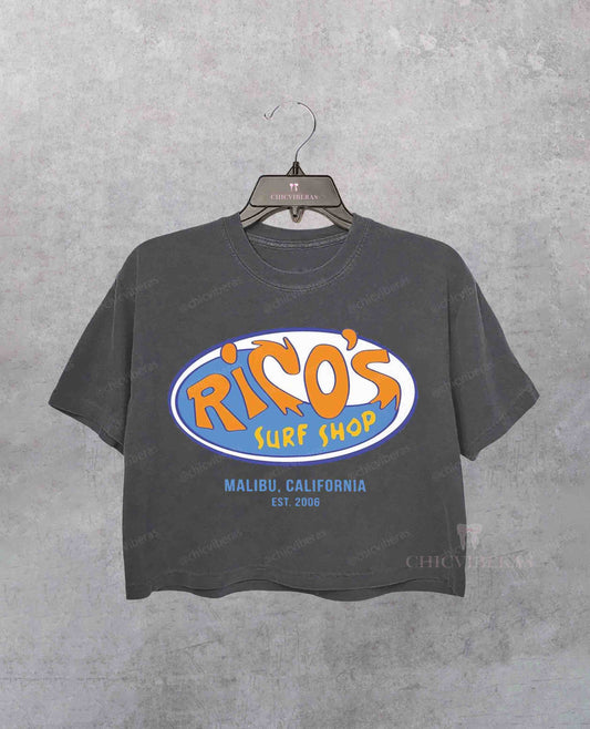 Hannah Rico's Surf Shop Crop Shirt