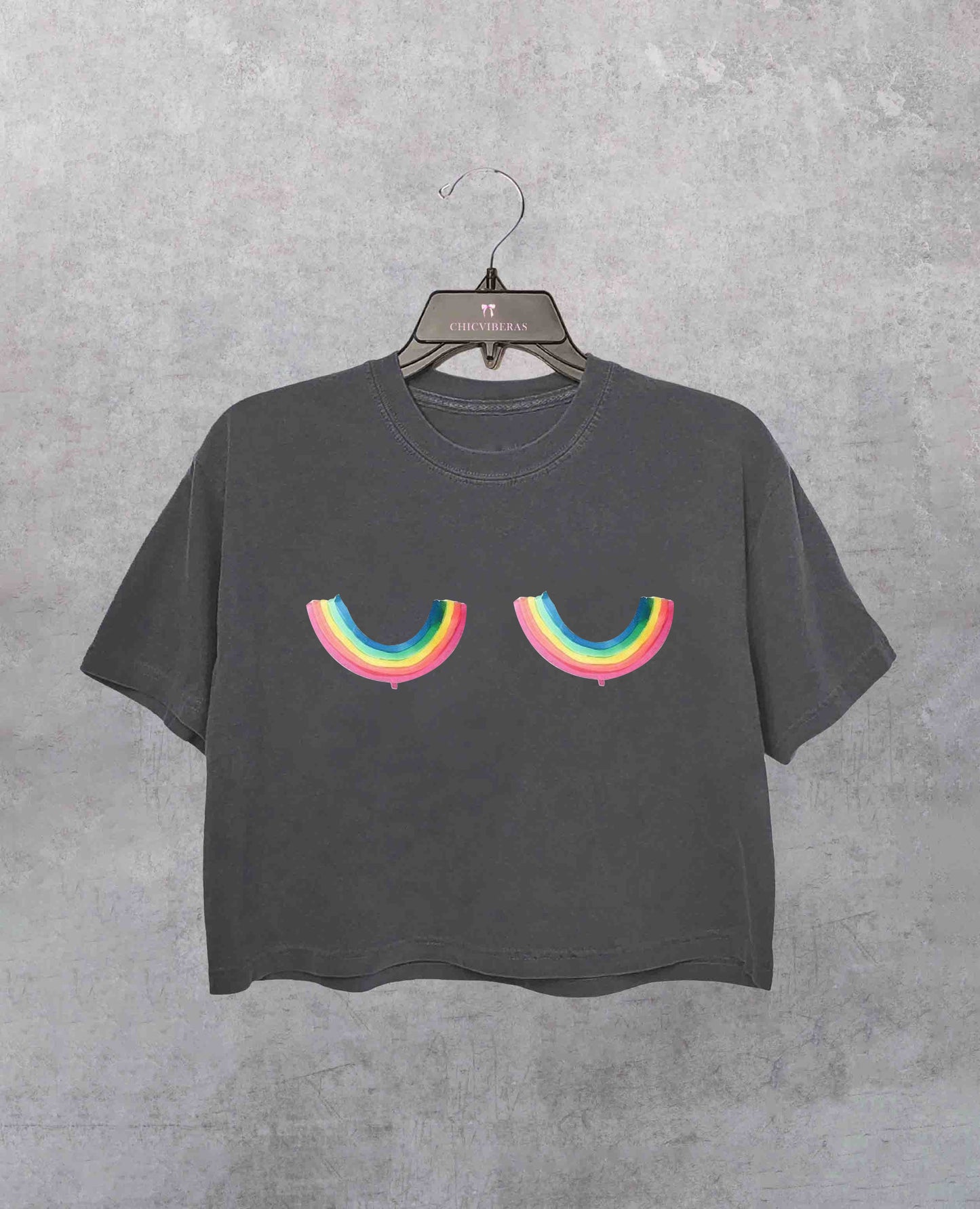 Rainbow Titties Crop Shirt