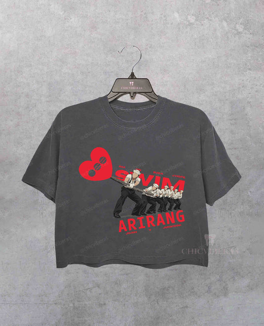 BTS Kpop World Tour Swim Track 2026 Crop Shirt