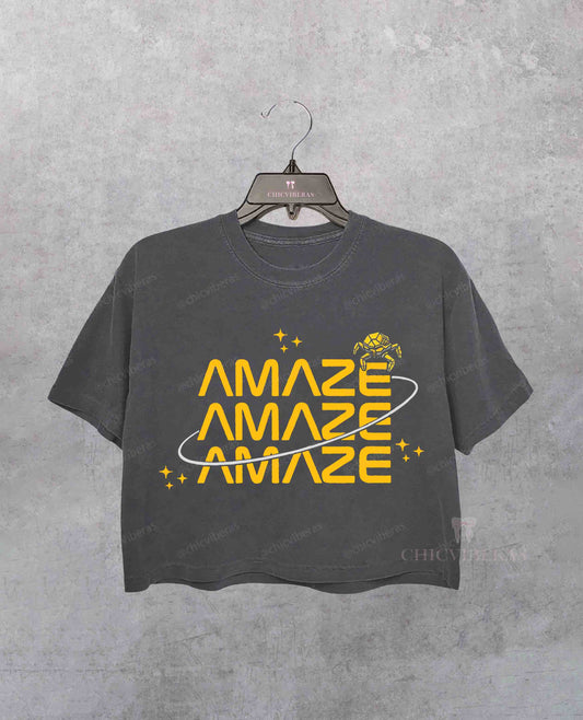 Amaze Amaze Amaze Rocky Book Lovers Crop Shirt