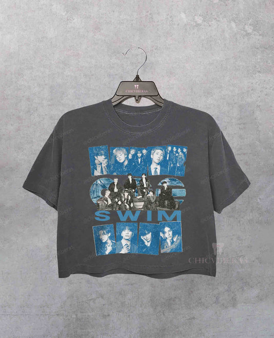 BTS Swim Army Crop Shirt