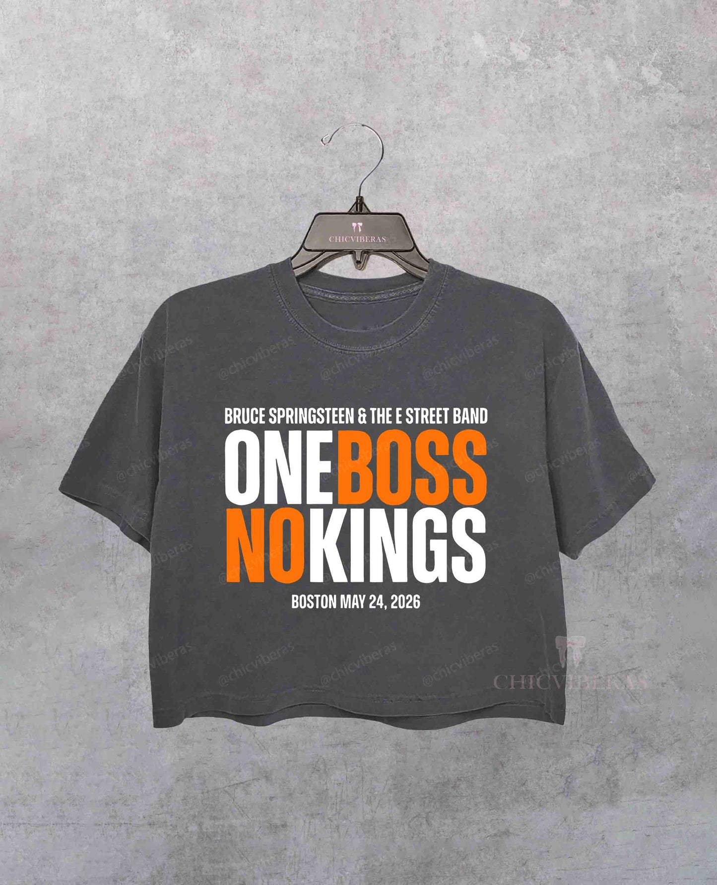 Boston Bruce Springsteen No Kings May 24 Tour Crop Shirt