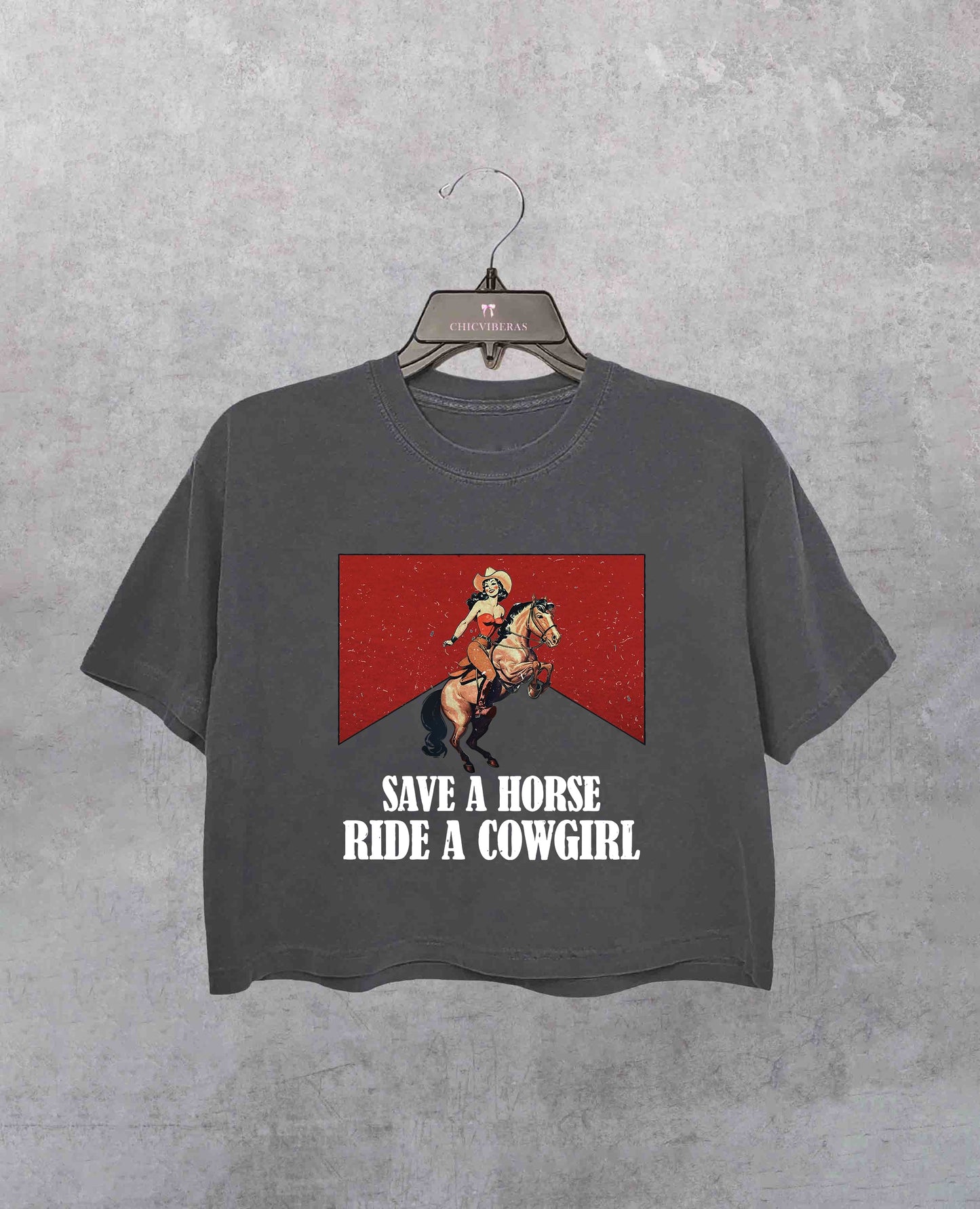 Save A Horse Ride A Cowgirl Crop Shirt