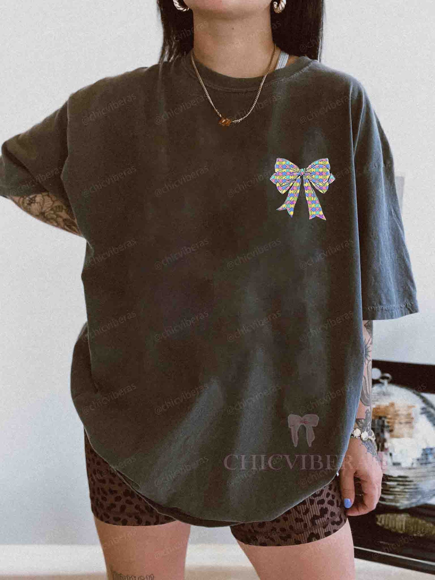 Autism Awareness Bow Tee