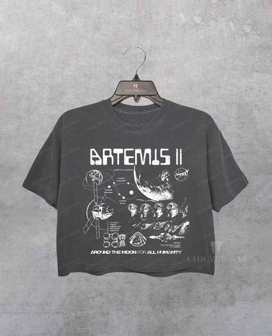 Artemis II NASA Mission Crop Shirt