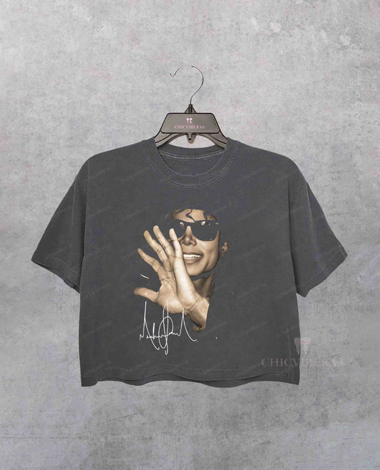 Michael Jackson Legend Vintage Music Crop Shirt