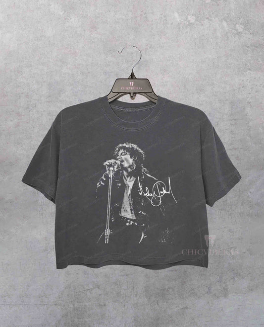 Michael Jackson Vintage 90s Styles Crop Shirt