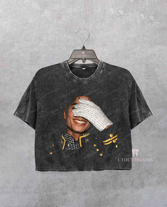 MJ Legend Vintage Music Crop Shirt