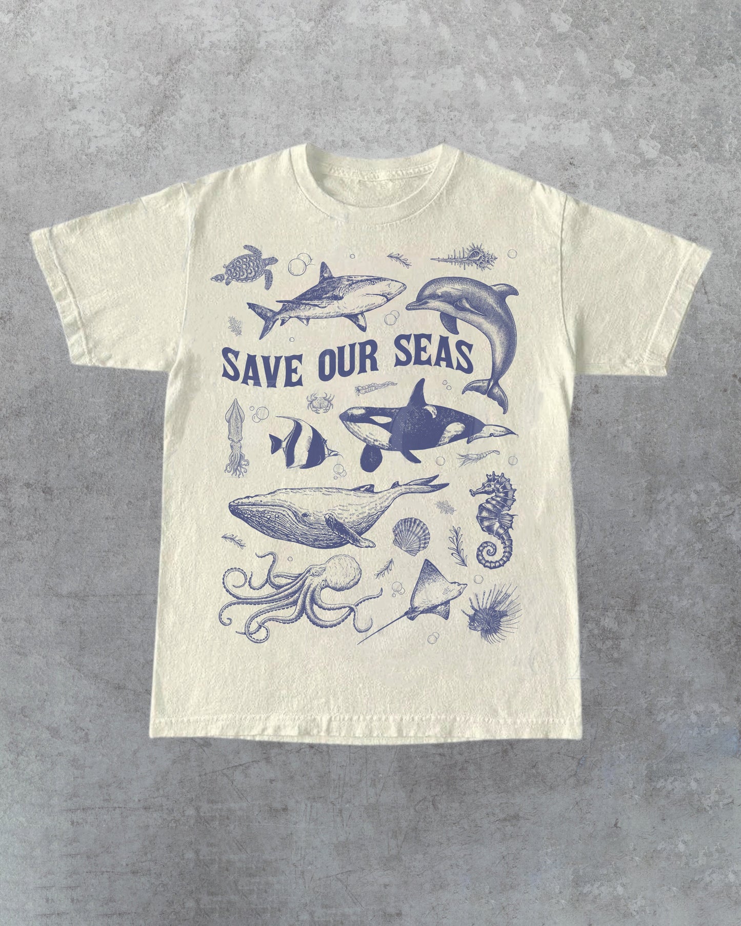 Vintage 90s Tattoo Sea Animal  Tee